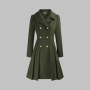 Dami - Classy Double Button Long Sleeve Coat