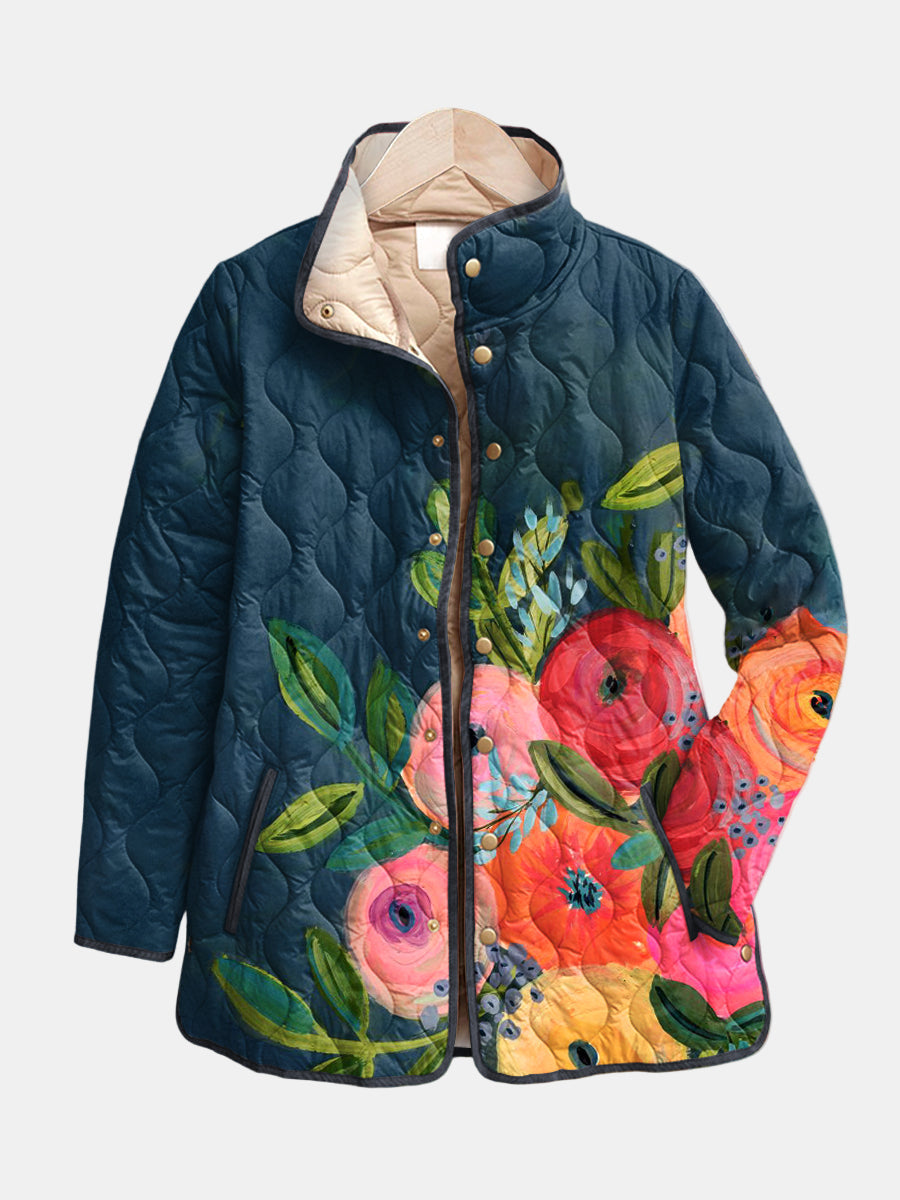 Amaya vintage floral quilted jacket