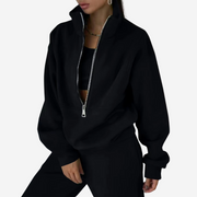 Women's Half-Zip Tracksuit Set with Long Sleeves