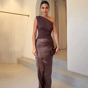 Maya | Women's Wedding Guest Dress One-Shoulder Evening Dress