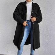 Women's Longline Teddy Coat with Side Pockets