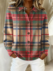 Nora – Checked Knitted Blouse