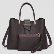 Morgan | Women’s Structured Tote Bag with Shoulder Strap and Matching Pouch