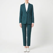 Women's Single-Breasted Trouser Suit with Notched Lapel