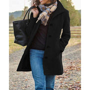 Women's Button-Front Turndown Collar Coat