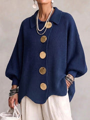 Karina Oversized Collared Button Cardigan