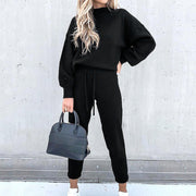 Women's Casual Two-Piece Lounge Set with Joggers